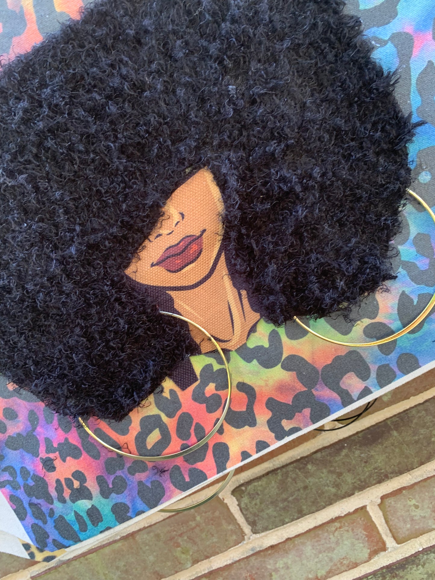 Sista Girl Tote Bag, Afro Puffs, Afro American Woman, Canvas Bag