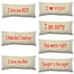 I Love You Boo, Love Pillow, Inspirational, Lumbar Pillow, Red and Beige Pillow, Home Decor